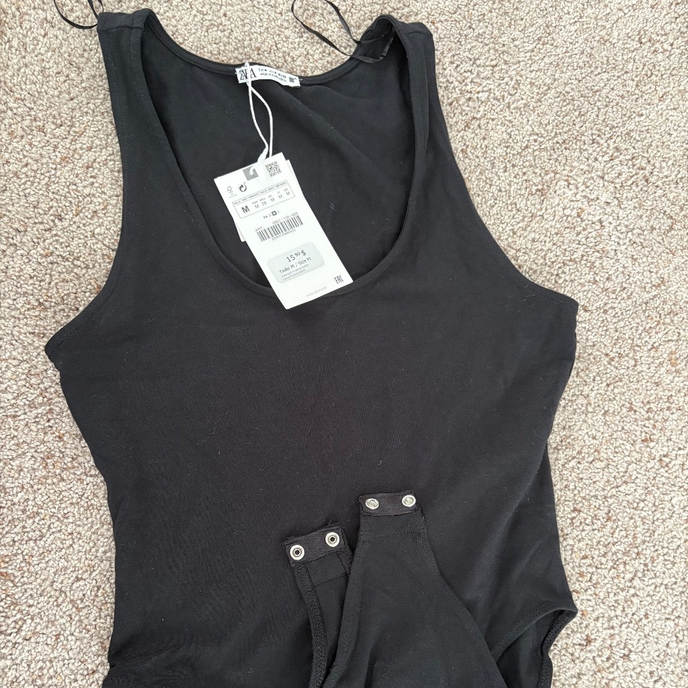 Black tank bodysuit